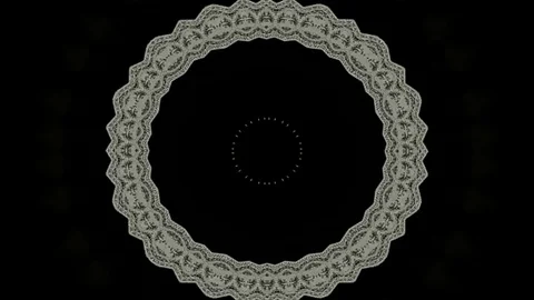 Bright kaleidoscope circular pattern of brightly colored flowers Stock Footage 126259292