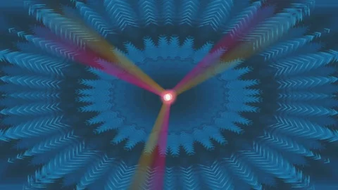 Bright kaleidoscope circular pattern of brightly colored flowers Stock Footage 126259514