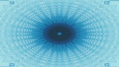 Bright kaleidoscope circular pattern of brightly colored flowers Stock Footage 126259525