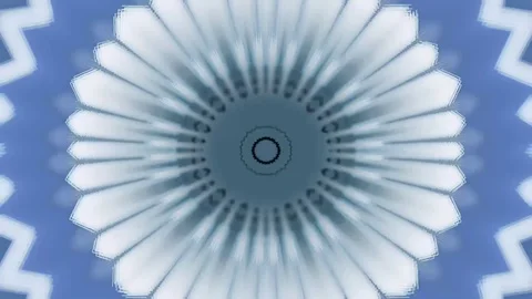 Bright kaleidoscope circular pattern of brightly colored flowers Stock Footage 126259578