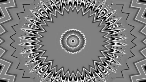 Bright kaleidoscope circular pattern of brightly colored flowers Stock Footage 126259851