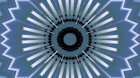 Bright kaleidoscope circular pattern of brightly colored flowers Stock Footage 126259928