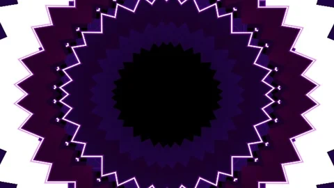 Bright kaleidoscope circular pattern of brightly colored flowers Stock Footage 126259956