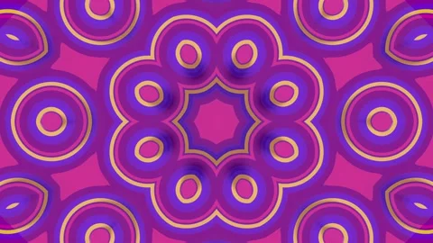 A bright, kaleidoscopic background with a morphing mandala. 3d rendering 4K Stock Footage 313588121