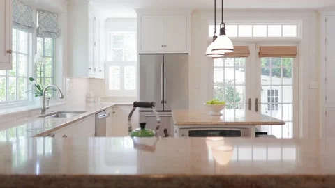 Bright Kitchen Interior Stock Footage 211785384