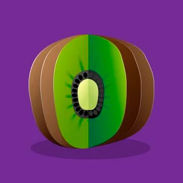 Bright kiwi Ilustración de archivo