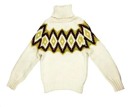 Bright knit sweaters knitted with a pattern bright knit sweaters knitted w... Stock Photos