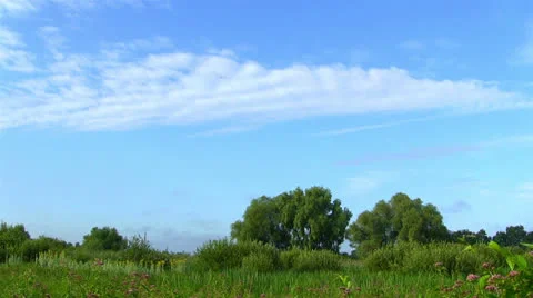 Bright landscape with clouds.  PAL Time lapse Video stock 25758845