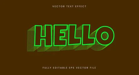 Bright layered text effect Stock Illustration