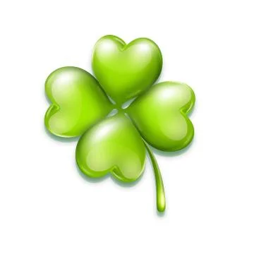 Bright leaf clover on white background Stock Illustration