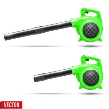 Bright Leaf garden blower. Vector Illustration. Stock Illustration