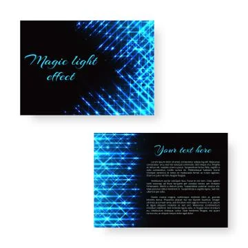 Bright leaflet with neon light Illustrazione stock