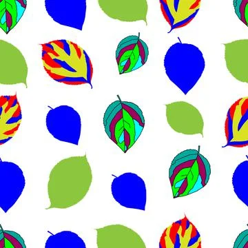 Bright leaves pattern. Stock Illustration