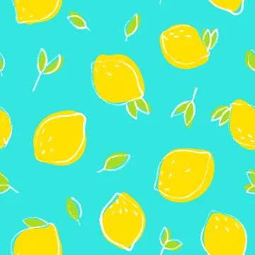 Bright lemon pattern. Stock Illustration
