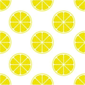 Bright Lemon slice background Stock Illustration