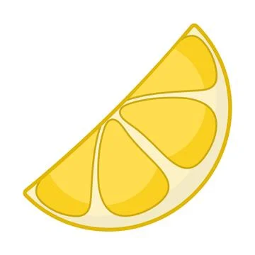 Bright Lemon Slice Vector Illustration Stock Illustration