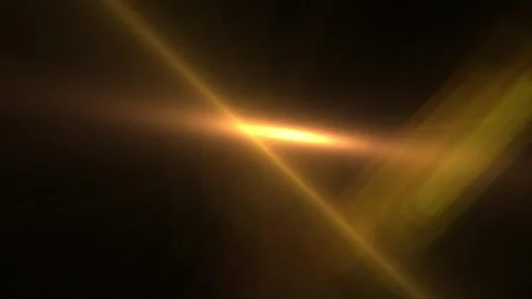 Bright Lens Flare Effect with Golden Light Reflection in Space or Atmosphere Stock-Footage 338302065