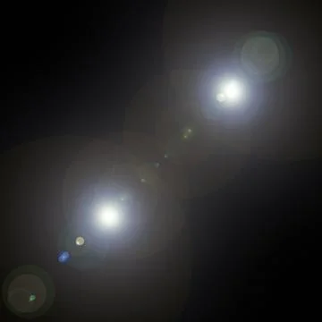 Bright Lens Flare Light Effect with Diagonal Sunlight Glare on Dark Background 스톡 일러스트