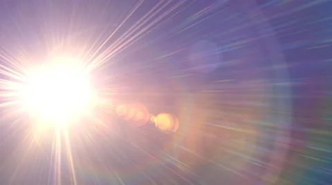 Bright lens flare lighting abstract motion background Stock Footage