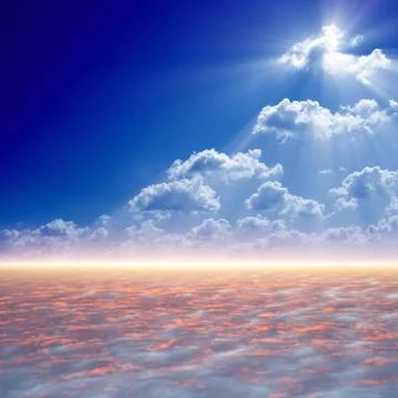 Bright light from above 库存插图