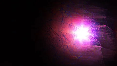 Bright light and moving damaged screen Stock Footage 320146893