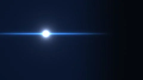 Bright light beam on dark background with lens flare effect Stock Footage 338316752