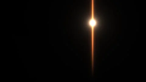 Bright light beam shining in darkness with faint glow Stock Footage 338167093