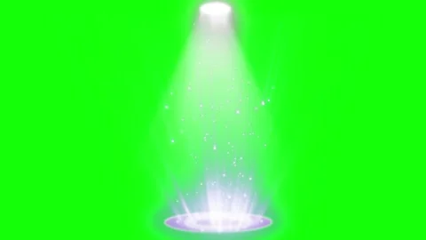 Bright Light Beam Shining Through Water Splash on Vibrant Green Background Video stock 339128101