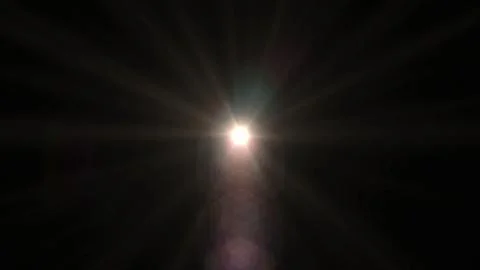Bright light beams burst across a deep black background Stock Illustration