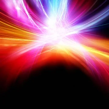 Bright light on a black Stock Illustration