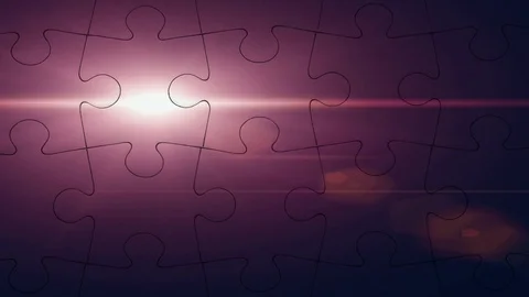Bright light with blinking pulse and puzzle pattern. Video stock 72444460