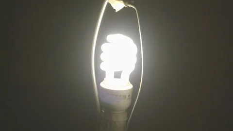 Bright Light Blub Slow Motion Dark Room 120 FPS Slow Motion HD 1920x1080 Stock Footage 111402226
