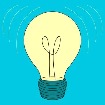 Bright Light Bulb for Creative Back to School Ideas Stock Illustration