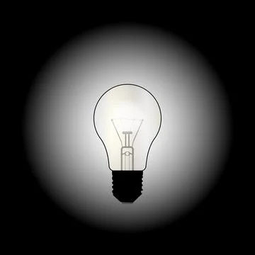 Bright Light Bulb Stock Illustration