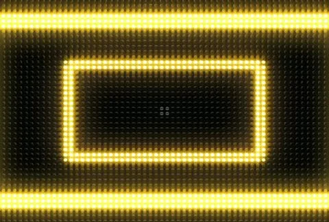 Bright Light Bulb Rectangle Marquee Loop Stock Footage 22414897