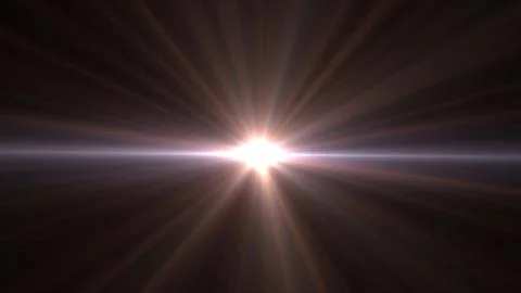 Bright Light Burst in Dark Space with Radiating Flare Effect Stock Illustration