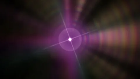 Bright Light Burst with Flare and Colorful Light Streaks in Dark Background Vídeos de archivo 337956971