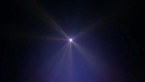 Bright Light Burst with Lens Flare in a Dark Night Sky Stockbeeldmateriaal 340528779