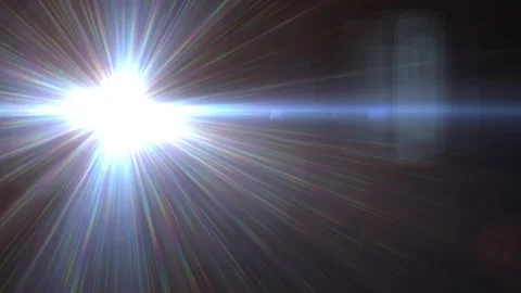 Bright Light Burst with Radiating Flare and Dynamic Lens Flare Effect Vídeo Stock 337955291
