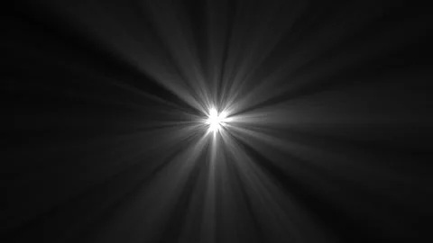 Bright Light Burst with Radiating Rays in Dark Background Video stock 342087370