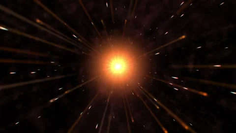 Bright Light Burst in Space Creating a Dynamic Cosmic Scene Stock-Footage 317227831