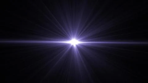 Bright Light Burst in Space with Radiating Beams and Dark Background Stock Illustration