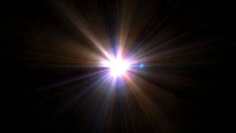Bright light bursts across deep black space Stock Illustration
