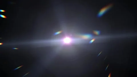 Bright light bursts against deep black space Stock Footage 340529235