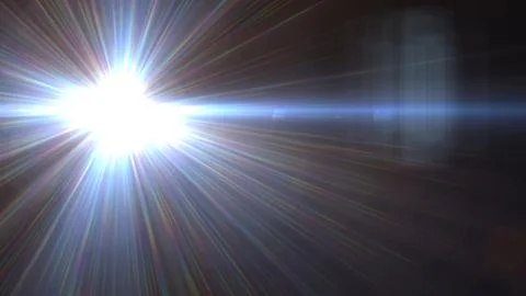 Bright light bursts radiate across a dark background Stock Illustration