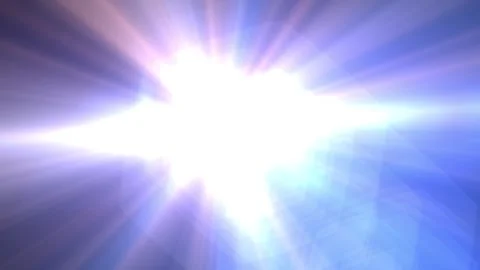 Bright light bursts through geometric blue patterns Stock Footage 345448583