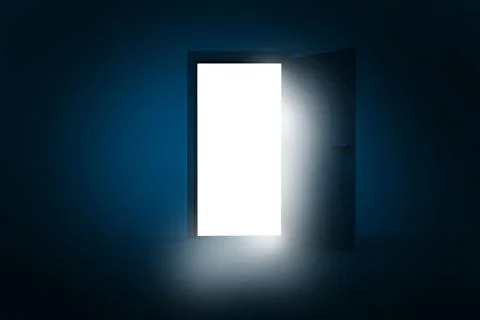 Bright light coming in from open door Stock Illustration