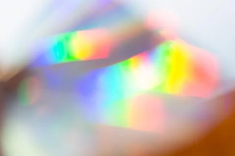 Bright light creates beautiful array of colors that blend and reflect acros.. Stock Photos