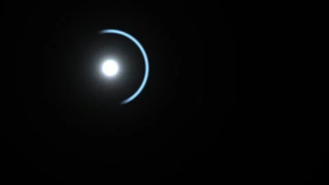 Bright light with a curved ring in dark background Stock Footage 338317562