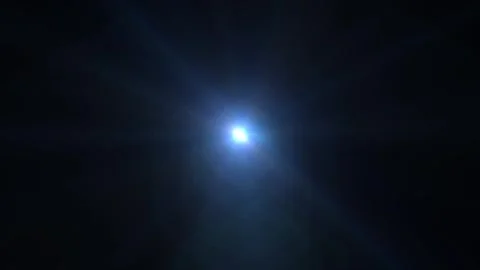 Bright Light in Dark Sky with Starburst Effect and Lens Flare 库存影片 345448861
